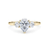 Pear and Round Brilliant Diamond Trilogy Engagement Ring - Gem-imas Diamond Jewellery