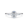 Oval and Baguette Diamond Trilogy Engagement Ring - Gem-imas Diamond Jewellery