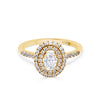 Oval Double Halo Diamond Engagement Ring - Gem-imas Diamond Jewellery