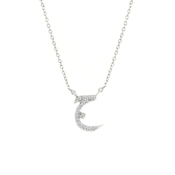 Arabic Diamond Pendant Letter 'J/G' (Jeem) - Gem-imas Diamond Jewellery