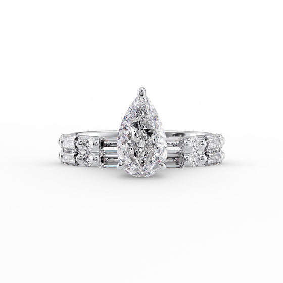 Pear "Alysia" Lab Diamond Ring - Gem-imas Diamond Jewellery