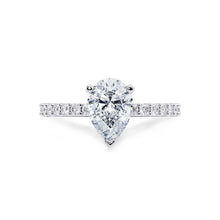  Pear Cut Shoulder Set Diamond Engagement Ring - Gem-imas Diamond Jewellery