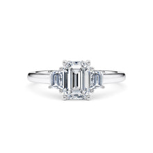  1.50ct Emerald Cut Lab Diamond Trilogy Engagement Ring - Gem-imas Diamond Jewellery