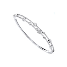  18ct White Gold 1.00ct Diamond Bangle - Gem-imas Diamond Jewellery