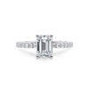 Emerald Cut Shoulder Set Diamond Engagement Ring - Gem-imas Diamond Jewellery