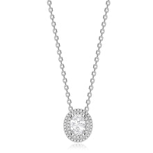  Double Halo Oval Pendant - Gem-imas Diamond Jewellery