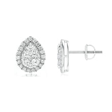  Pear Cluster Diamond Earrings - Gem-imas Diamond Jewellery