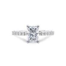  Radiant Shoulder Set Diamond Engagement Ring - Gem-imas Diamond Jewellery