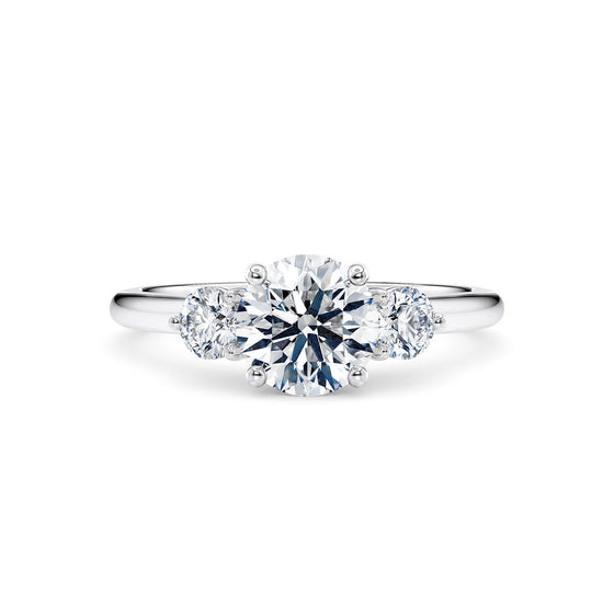 Round Diamond Trilogy Engagement Ring - Gem-imas Diamond Jewellery