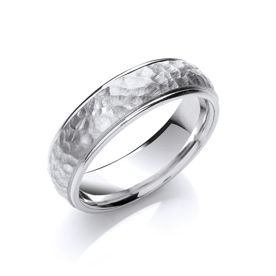 Hammered Finish Men's Wedding Band - Gem-imas Diamond Jewellery