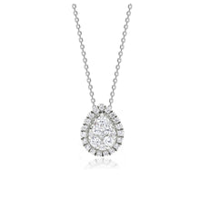  Cluster Set Pear Shaped Diamond Pendant - Gem-imas Diamond Jewellery