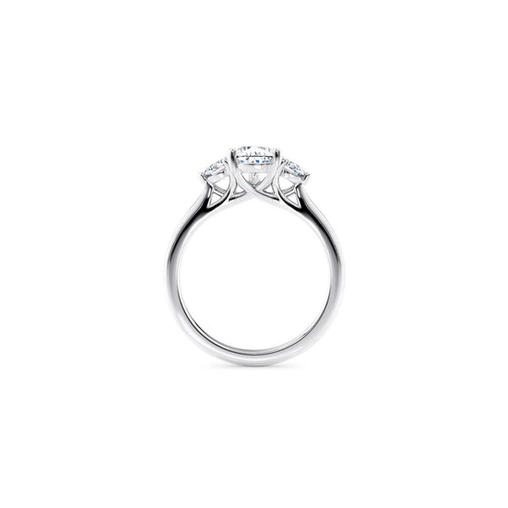 Pear and Round Brilliant Diamond Trilogy Engagement Ring - Gem-imas Diamond Jewellery