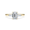 Emerald and Baguette Diamond Trilogy Engagement Ring - Gem-imas Diamond Jewellery