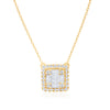 Baguette and Round Diamond Cluster Pendant - Gem-imas Diamond Jewellery