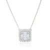 Baguette and Round Diamond Cluster Pendant - Gem-imas Diamond Jewellery