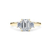 Emerald Cut Diamond Trilogy Engagement Ring - Gem-imas Diamond Jewellery