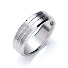  Flat Court Bevelled Edge Men's Wedding Band - Gem-imas Diamond Jewellery