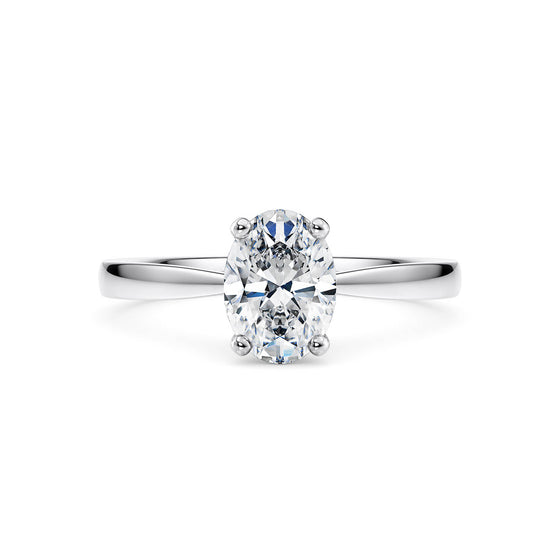 1ct Oval Solitaire Lab Diamond Engagement Ring - Gem-imas Diamond Jewellery