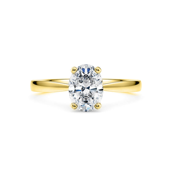 1ct Oval Solitaire Lab Diamond Engagement Ring - Gem-imas Diamond Jewellery