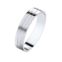  High Polish Double Groove Men's Wedding Band - Gem-imas Diamond Jewellery