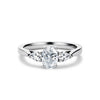 Oval and Pear Diamond Trilogy Engagement Ring - Gem-imas Diamond Jewellery