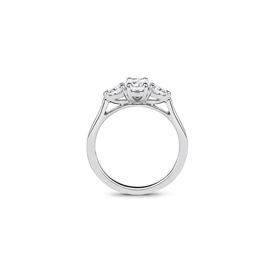 Oval and Pear Diamond Trilogy Engagement Ring - Gem-imas Diamond Jewellery