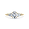 Oval and Pear Diamond Trilogy Engagement Ring - Gem-imas Diamond Jewellery