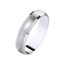  Matt Satin Men's Wedding Band with Polished Edges - Gem-imas Diamond Jewellery