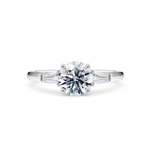  Round Brilliant and Baguette Diamond Trilogy Engagement Ring - Gem-imas Diamond Jewellery