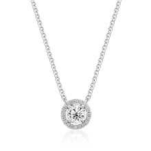  Round Brilliant Diamond Halo Pendant - Gem-imas Diamond Jewellery