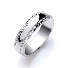  Slight Court Milgrain Men's Wedding Band - Gem-imas Diamond Jewellery