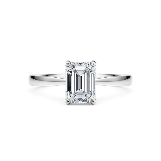 1ct Emerald Cut Solitaire Lab Diamond Engagement Ring - Gem-imas Diamond Jewellery