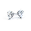 Pear Cut Solitaire Diamond Stud Eearrings - Gem-imas Diamond Jewellery