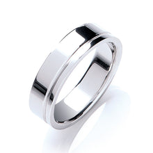  Offset Groove High Polish Men's Wedding Band - Gem-imas Diamond Jewellery