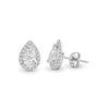 Pear Cut Single Halo Diamond Earrings - Gem-imas Diamond Jewellery