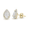 Pear Cut Single Halo Diamond Earrings - Gem-imas Diamond Jewellery