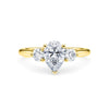 1.50ct Pear Cut Lab Diamond Trilogy Engagement Ring - Gem-imas Diamond Jewellery