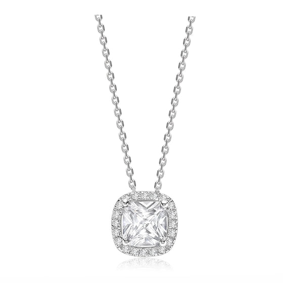 Cushion Cut Diamond Halo Pendant - Gem-imas Diamond Jewellery