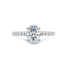  Oval Shoulder Set Diamond Engagement Ring - Gem-imas Diamond Jewellery