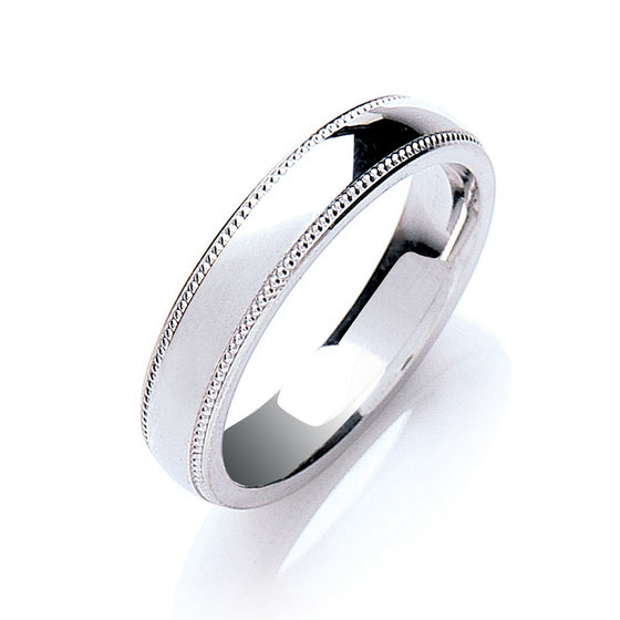 Classic Milgrain Men's Wedding Band - Gem-imas Diamond Jewellery