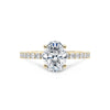 Oval Shoulder Set Diamond Engagement Ring - Gem-imas Diamond Jewellery