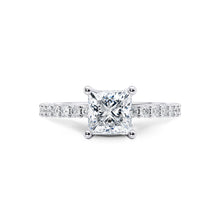  Princess Cut Shoulder Set Diamond Engagement Ring - Gem-imas Diamond Jewellery