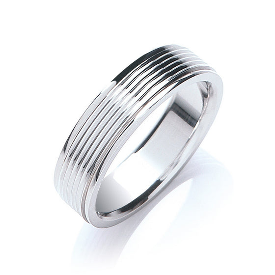 Multi Groove Men's Wedding Band - Gem-imas Diamond Jewellery