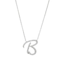  Love Letters - Diamond Initial Pendant B - Gem-imas Diamond Jewellery