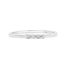  Letter C Morse Code Diamond Stacking Ring - Gem-imas Diamond Jewellery