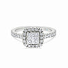 18ct Gold Cushion Diamond Cluster Engagement Ring - Gem-imas Diamond Jewellery