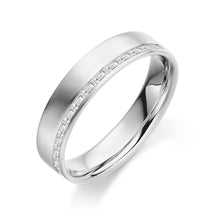  Platinum and Baguette Diamond Cut Men's Wedding Band - Gem-imas Diamond Jewellery