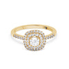 Cushion Shaped Double Halo Diamond Engagement Ring - Gem-imas Diamond Jewellery