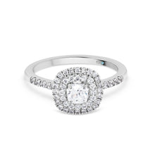  Cushion Shaped Double Halo Diamond Engagement Ring - Gem-imas Diamond Jewellery