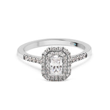  Emerald Cut Double Halo Diamond Engagement Ring - Gem-imas Diamond Jewellery